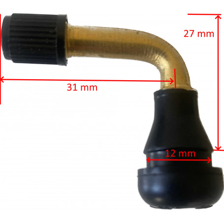 valva tubeless curbata 12 mm