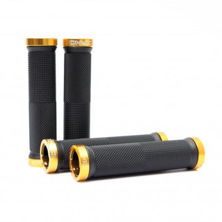 Set 2 mansoane bicicleta auriu/negru