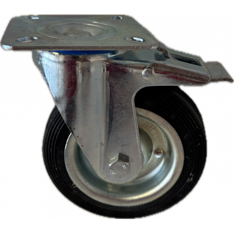 Roata pivotanta 150x45, tabla 3 mm, cu frana, 150kg